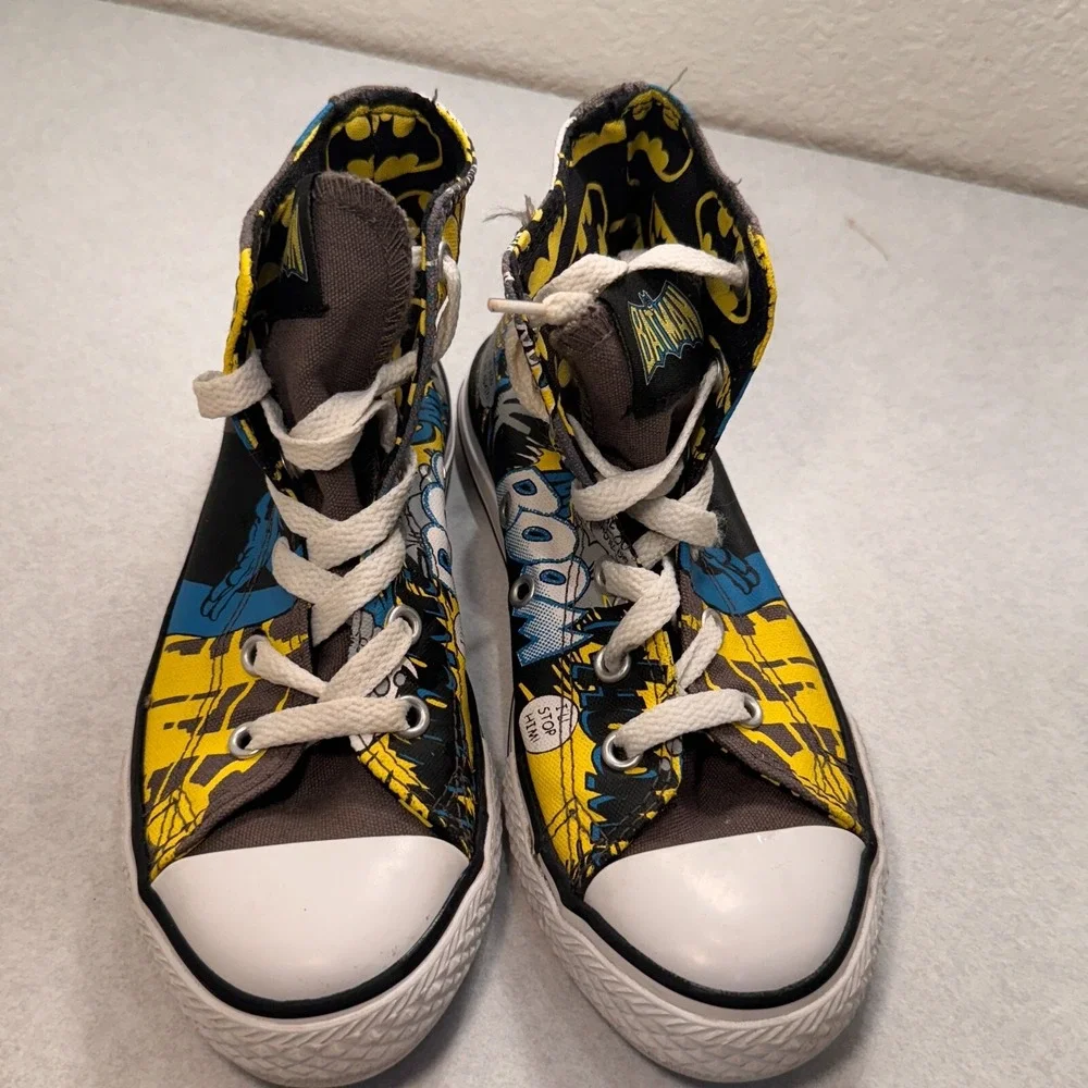 Converse All Star Batman Comic‎ High Top Sneaker Shoes Size Youth 1
